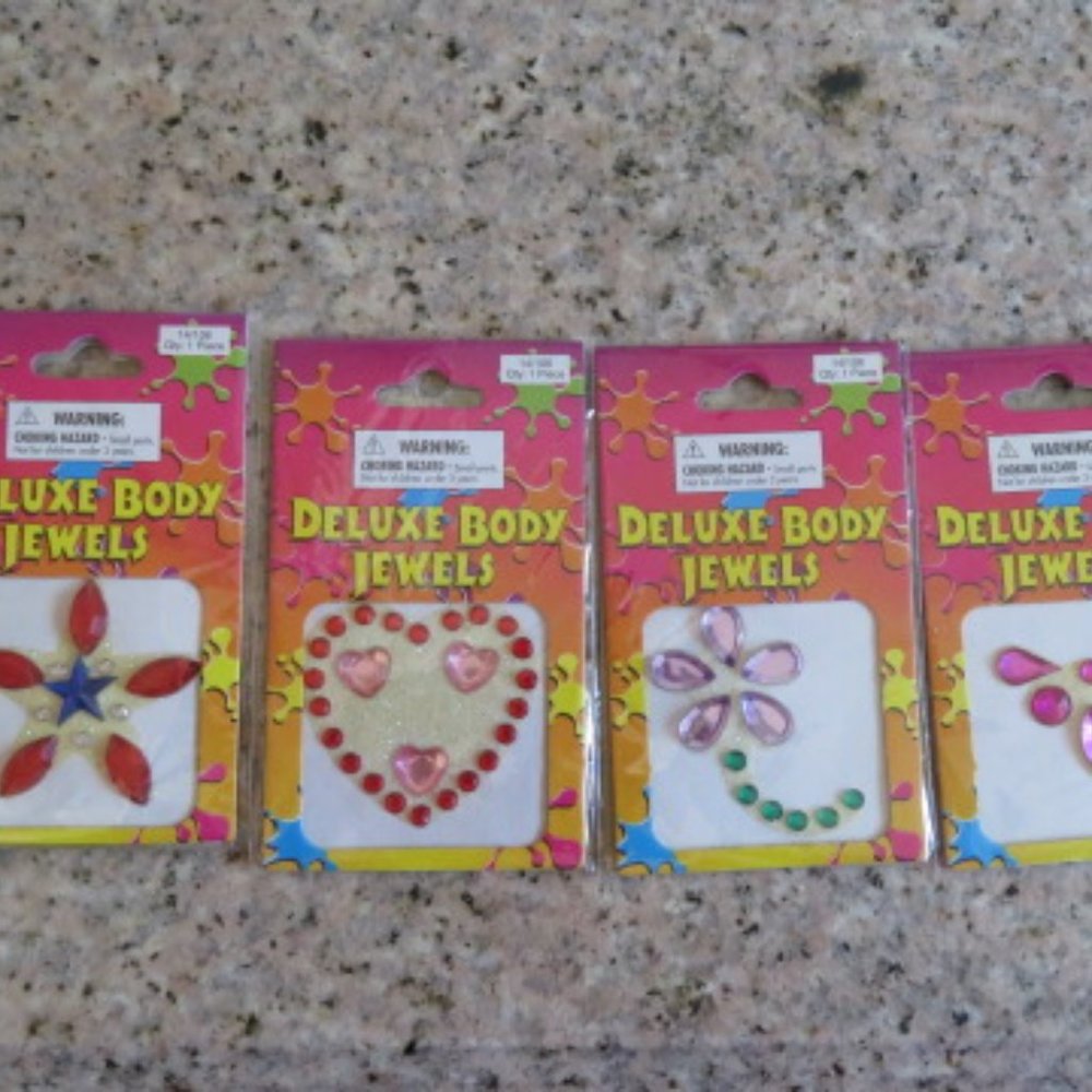 SET of 19 Packs Stick-on Temporary Face & Body Jewels (K361)